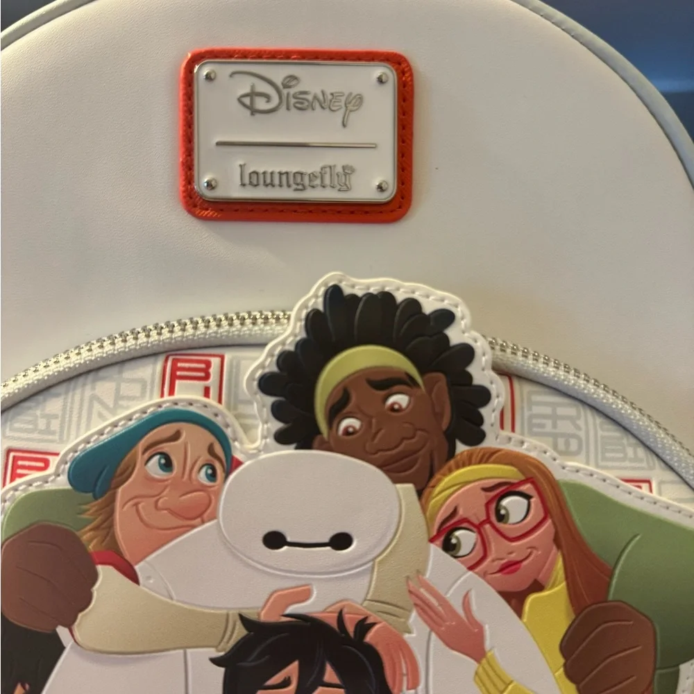 Loungefly White Backpack with Big Hero 6 Design - Picture 2 of 5